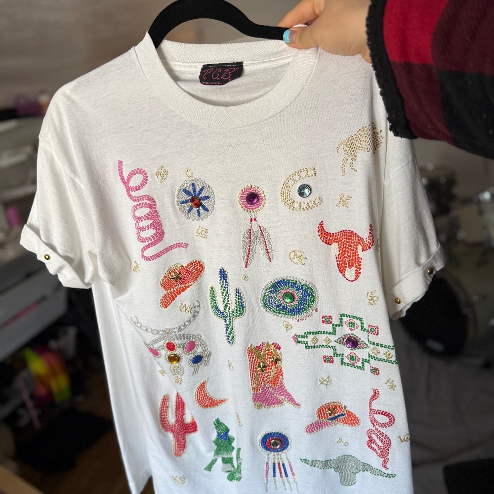 Vintage PGB Embroidered Shirt Copyright Design